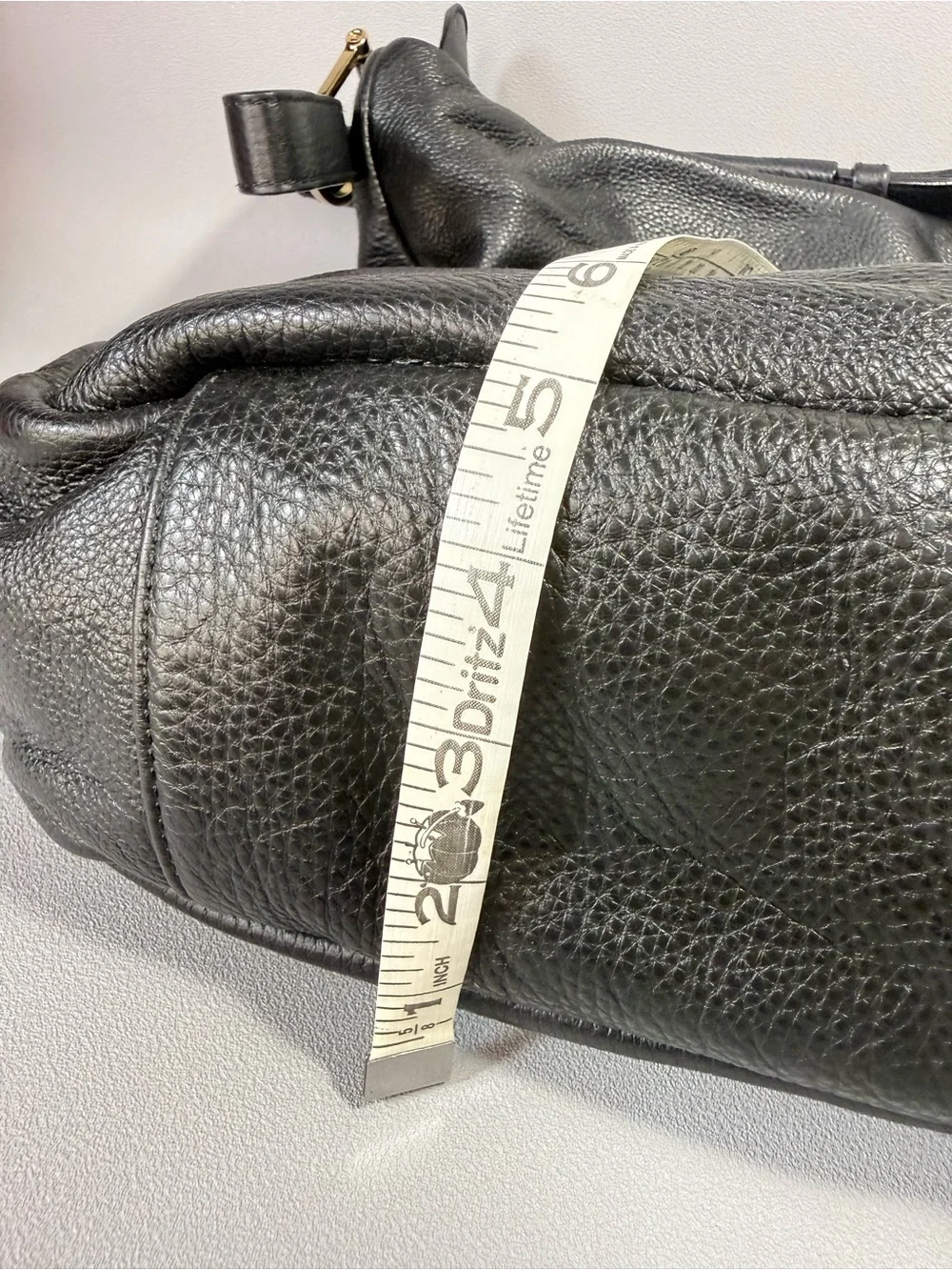 & Other Stories Black Pebbled Leather Slouchy Hobo Shoulder Bag